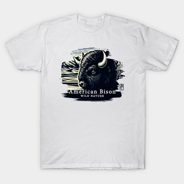 American Bison - WILD NATURE - BISON -2 T-Shirt by ArtProjectShop